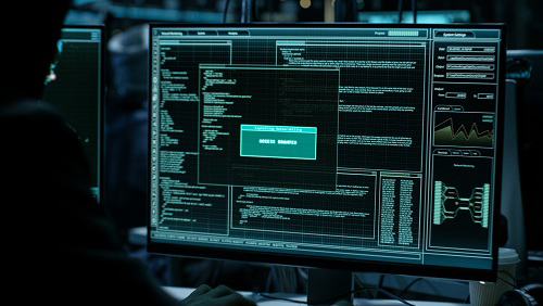 a coding screen of a PC